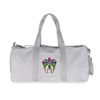 I love English Bulldog gift Carnival Fa - Recycled Canvas Sports Bag by Stanley/Stella - heather grey - Front