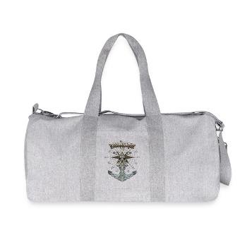 Dunkerque Ancre nautique Bateau à voile été - Sac de sport en toile recyclée Stanley/Stella - gris chiné - Devant