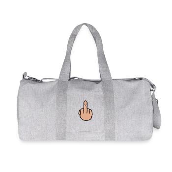middle finger - Recycled Canvas Sports Bag by Stanley/Stella - heather grey - Front