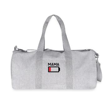 Mama Family Energy Battery Battery Blank T-Shirt - Recycled Canvas Sports Bag by Stanley/Stella - heather grey - Front