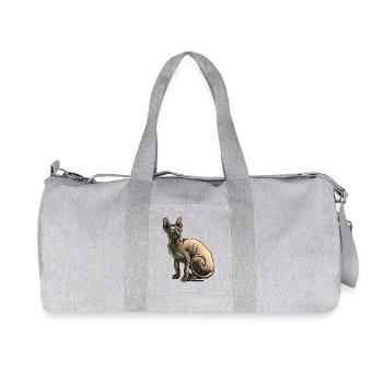 sushi the sphynx cat - Recycled Canvas Sports Bag by Stanley/Stella - heather grey - Front