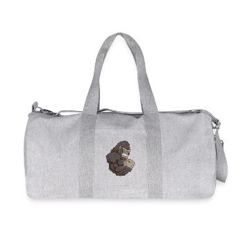 Gorilla At The Gym - Entraînement Fitness Muscles - Sac de sport en toile recyclée Stanley/Stella - gris chiné - Devant