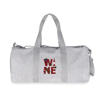 WINE / WEIN - Recycelte Canvas-Sporttasche von Stanley/Stella - Grau meliert - Vorne