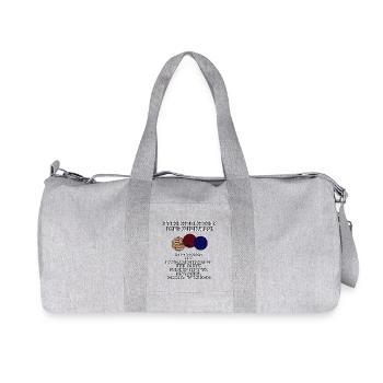 Stricksüchtig? Ich? Niemals! - Recycelte Canvas-Sporttasche von Stanley/Stella - Grau meliert - Vorne