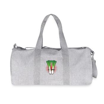 Two sticks of leek - Recycled Canvas Sports Bag by Stanley/Stella - heather grey - Front