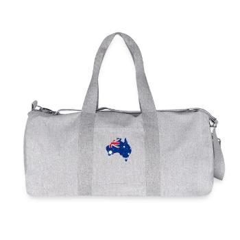 Australien Kontinent Flagge Shirt - Recycelte Canvas-Sporttasche von Stanley/Stella - Grau meliert - Vorne