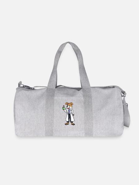 Hund Chemiker Reagenzglas Versuch Chemie Job - Recycelte Canvas-Sporttasche von Stanley/Stella - Grau meliert