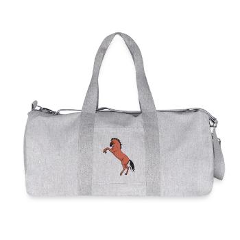 Pferd Pferde Pony Reiten Wildpferd Hengst Wild - Recycelte Canvas-Sporttasche von Stanley/Stella - Grau meliert - Vorne