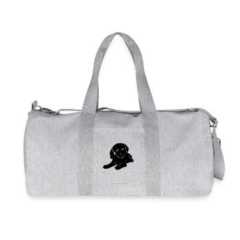 Hunde Baby Hund Haustiere Kinder Kind Hund - Recycelte Canvas-Sporttasche von Stanley/Stella - Grau meliert - Vorne