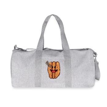 Nüsse Nuss Vegan Speise - Recycelte Canvas-Sporttasche von Stanley/Stella - Grau meliert - Vorne