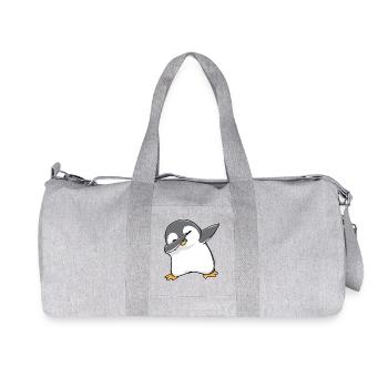 Pinguin Dabbing - Recycelte Canvas-Sporttasche von Stanley/Stella - Grau meliert - Vorne