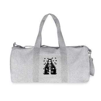 Nun Demon Bats Satanic Horror Halloween - Recycled Canvas Sports Bag by Stanley/Stella - heather grey - Front