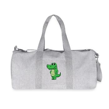 crocodile - Sac de sport en toile recyclée Stanley/Stella - gris chiné - Devant