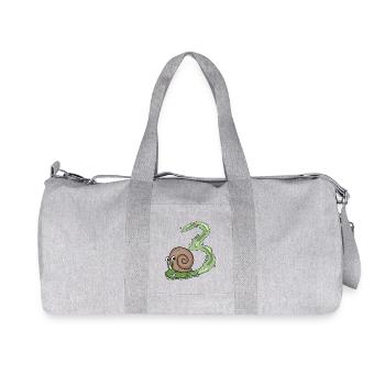 3.Geburtstag Schnecke - 3 Jahre alt Geschenk - Recycelte Canvas-Sporttasche von Stanley/Stella - Grau meliert - Vorne