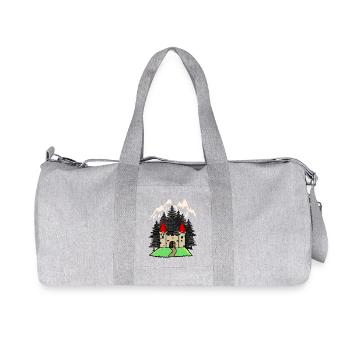 Castle Fortress Medieval Knight Nature Fantasy - Recycled Canvas Sports Bag by Stanley/Stella - heather grey - Front