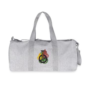 Machine Unicycle Technology Wheels Wheel Bicycle - Recycled Canvas Sports Bag by Stanley/Stella - heather grey - Front
