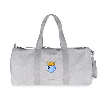 Bowling King - Bowling Ball King Crown - Recycled Canvas Sports Bag by Stanley/Stella - heather grey - Front