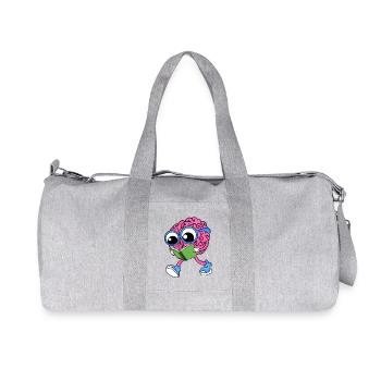 Cerveau en lecture - Sac de sport en toile recyclée Stanley/Stella - gris chiné - Devant