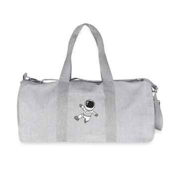 Astronaut Motiv - Recycelte Canvas-Sporttasche von Stanley/Stella - Grau meliert - Vorne