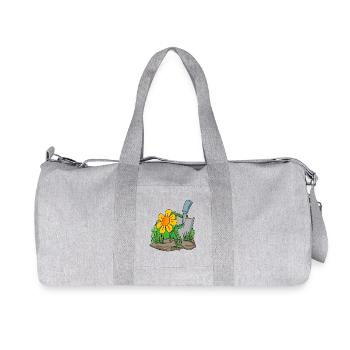 Garden Motif Gardener Gift - Recycled Canvas Sports Bag by Stanley/Stella - heather grey - Front
