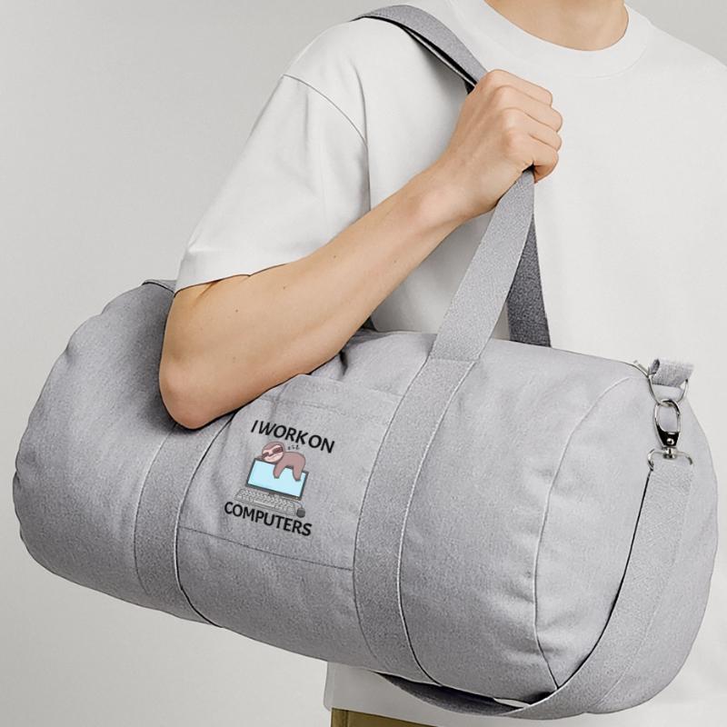 Computer Nerd Programmer Men Gift Recycled Canvas Sports Bag by Stanley/Stella