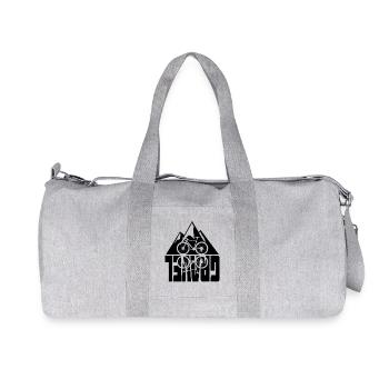 Gravel Bike Mountains Reflection Bicycle Motif - Recycled Canvas Sports Bag by Stanley/Stella - heather grey - Front