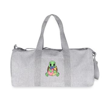 Bébé Tortue - Sac de sport en toile recyclée Stanley/Stella - gris chiné - Devant