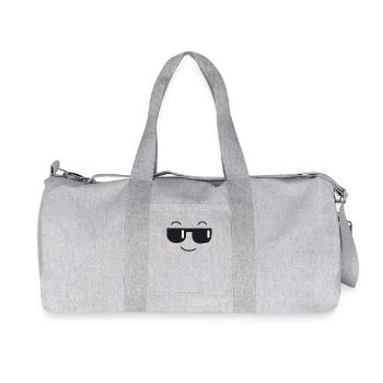 Sunglasses laugh face - Recycled Canvas Sports Bag by Stanley/Stella - heather grey - Front
