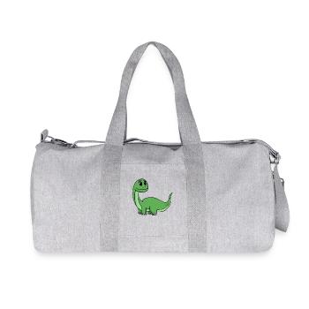 Dino Motif - Recycled Canvas Sports Bag by Stanley/Stella - heather grey - Front