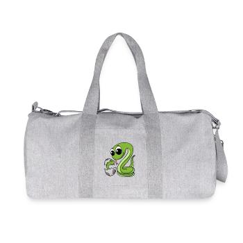 Serpent avec bébé serpent - Sac de sport en toile recyclée Stanley/Stella - gris chiné - Devant
