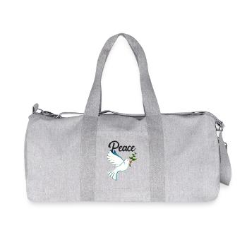 PAIX Colombe de la Paix - Sac de sport en toile recyclée Stanley/Stella - gris chiné - Devant