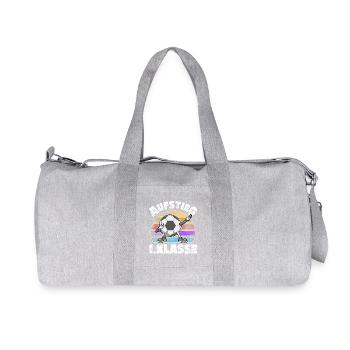 Aufstieg 1. Klasse Einschulung Fußball - Recycelte Canvas-Sporttasche von Stanley/Stella - Grau meliert - Vorne