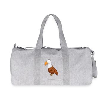 Adler - Recycelte Canvas-Sporttasche von Stanley/Stella - Grau meliert - Vorne