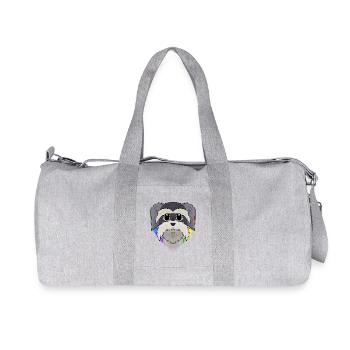 Schnauzer Hunde LGBT - Recycelte Canvas-Sporttasche von Stanley/Stella - Grau meliert - Vorne