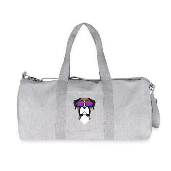 Bisexuell Deutscher Boxer Hund Geschenk - Recycelte Canvas-Sporttasche von Stanley/Stella - Grau meliert - Vorne