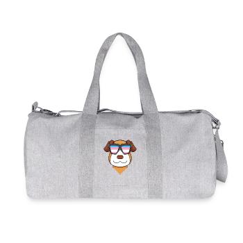 Transgender Jack Russell Terrier Dog - Recycled Canvas Sports Bag by Stanley/Stella - heather grey - Front