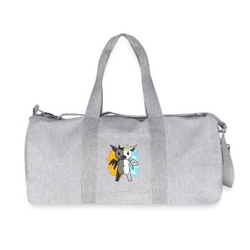 Cat Cat Breed Chausie - Angel and Devil - Recycled Canvas Sports Bag by Stanley/Stella - heather grey - Front