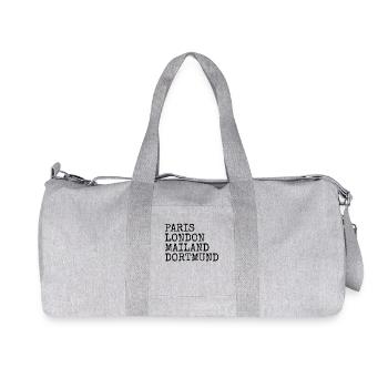 Dortmund Paris London Milan I love Dortmunders - Recycled Canvas Sports Bag by Stanley/Stella - heather grey - Front