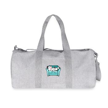 Cow Bed Lying Down Sleep Sleep - Recycled Canvas Sports Bag by Stanley/Stella - heather grey - Front