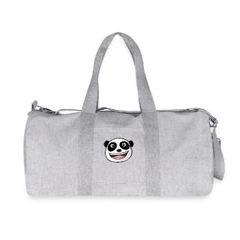 Panda Head - Recycled Canvas Sports Bag by Stanley/Stella - heather grey - Front