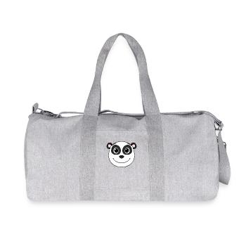 Panda Kopf Bär Niedlich - Recycelte Canvas-Sporttasche von Stanley/Stella - Grau meliert - Vorne