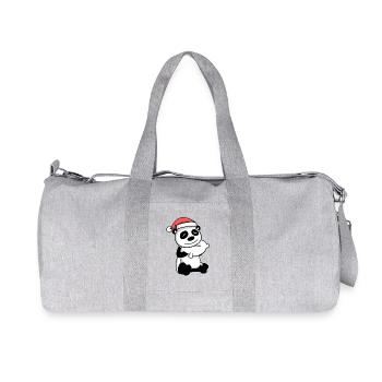 Panda Christmas Sleep Sleep Sleep - Recycled Canvas Sports Bag by Stanley/Stella - heather grey - Front