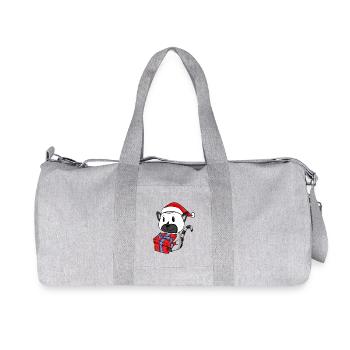 Christmas Lemur Baby with Gift - Recycled Canvas Sports Bag by Stanley/Stella - heather grey - Front