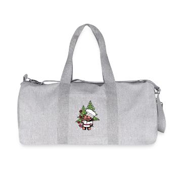 Hobby Chef Teddy Kitchen Christmas Gift Chef - Recycled Canvas Sports Bag by Stanley/Stella - heather grey - Front
