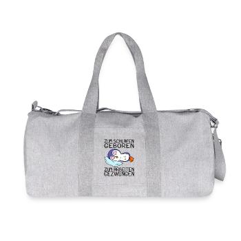 Büro Spruch lustig Pinguin - Recycelte Canvas-Sporttasche von Stanley/Stella - Grau meliert - Vorne