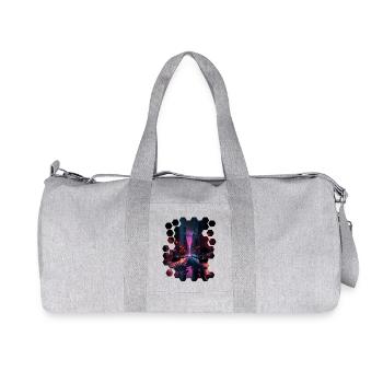 New York Vaporwave Aesthetic Retro Style I Love NY - Recycled Canvas Sports Bag by Stanley/Stella - heather grey - Front