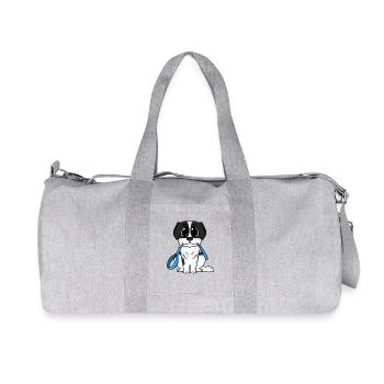 Landseer Dog Motif Dog Owner - Recycled Canvas Sports Bag by Stanley/Stella - heather grey - Front