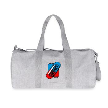 Nehmen Sie Ihre Medizin Pille Oldtimer Motorrad - Recycelte Canvas-Sporttasche von Stanley/Stella - Grau meliert - Vorne