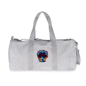 Afro Hair Retro Africa Queen Lunettes de soleil Neon - Sac de sport en toile recyclée Stanley/Stella - gris chiné - Devant
