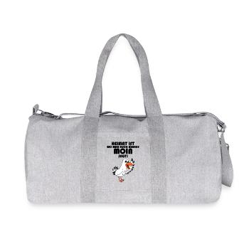 Nordsee Plattdeutsch Spruch Moin Möwe - Recycelte Canvas-Sporttasche von Stanley/Stella - Grau meliert - Vorne